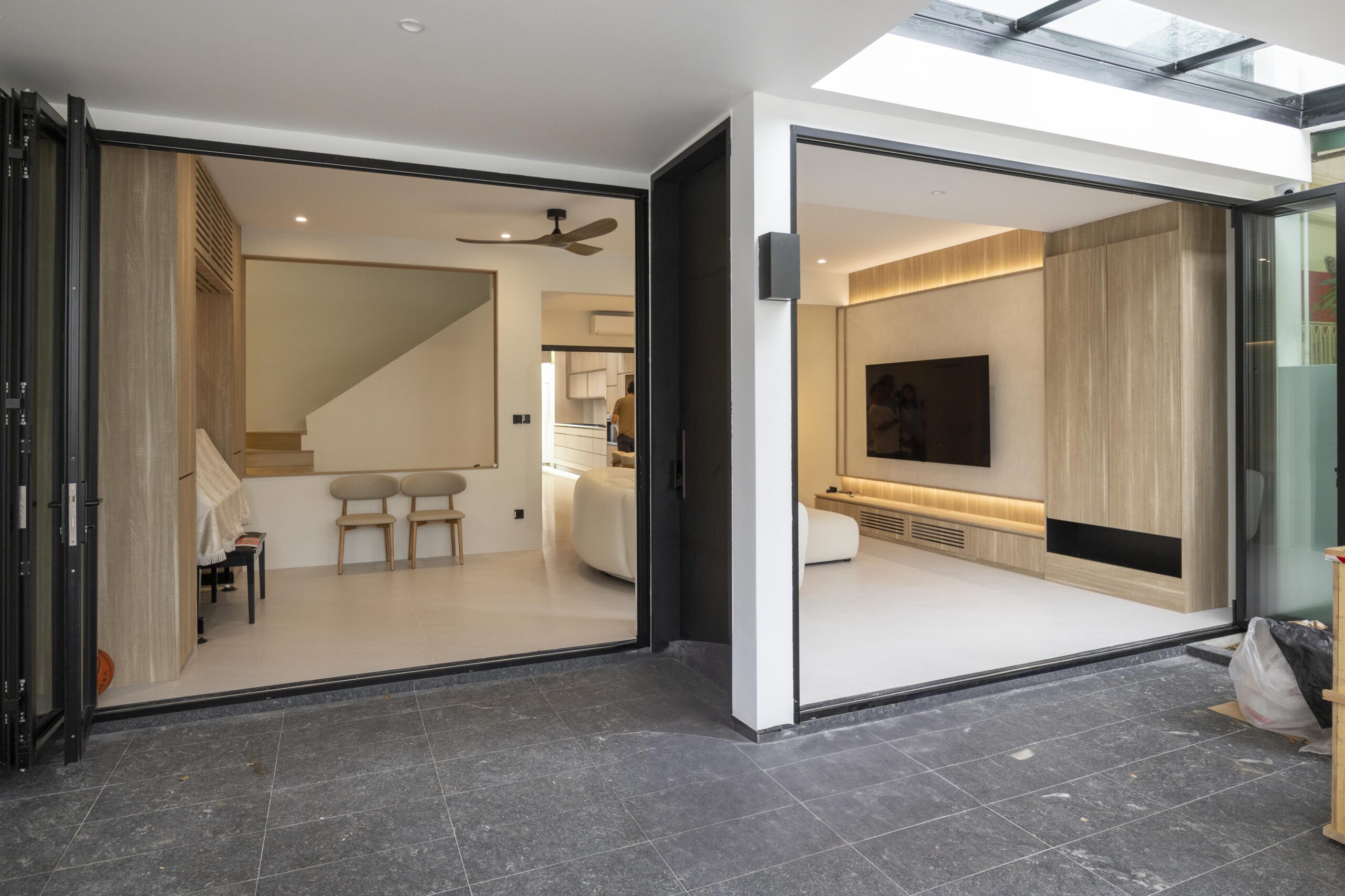 Fully Opened Slide and Folding Door