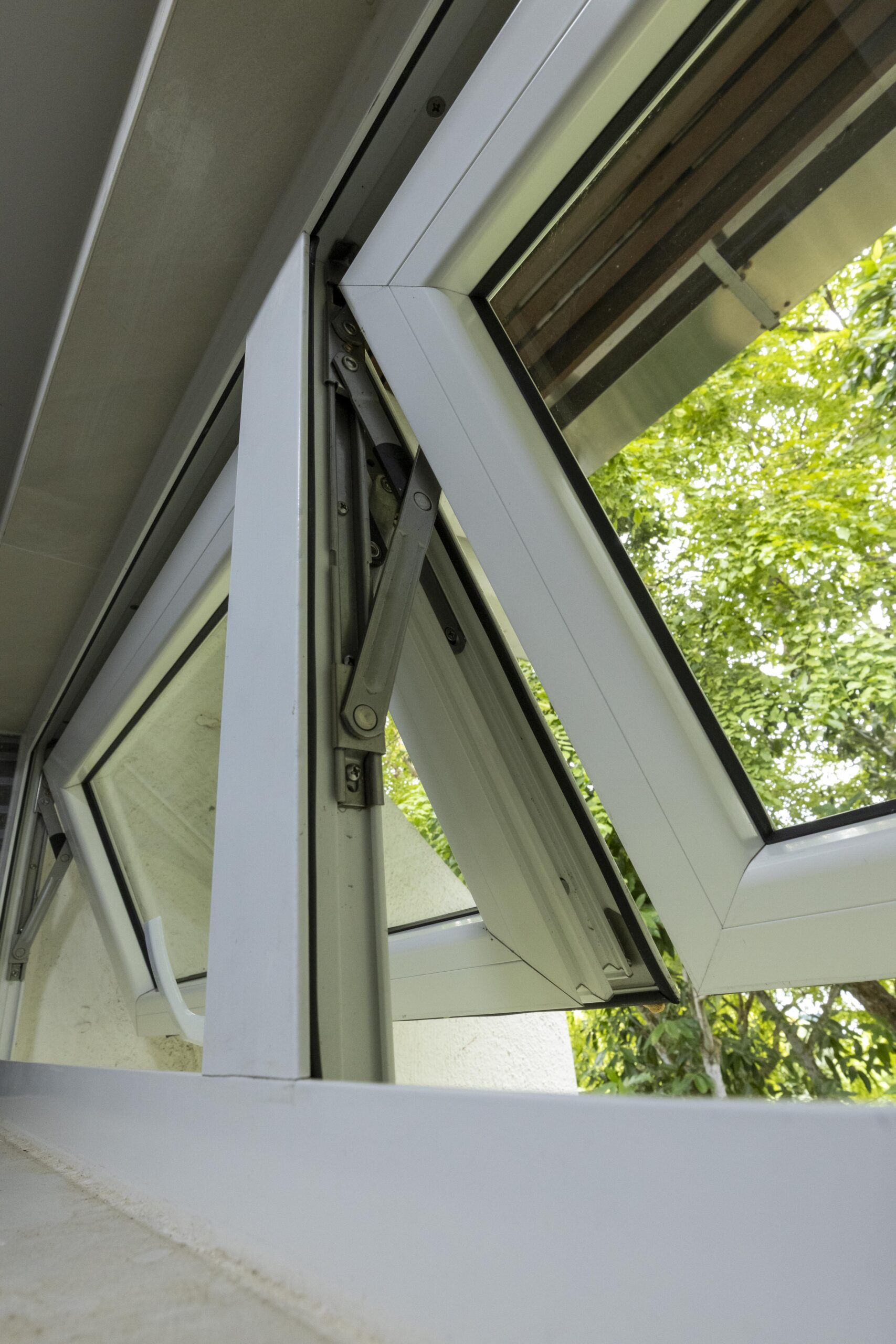 Interior view of installed Euro profile windows