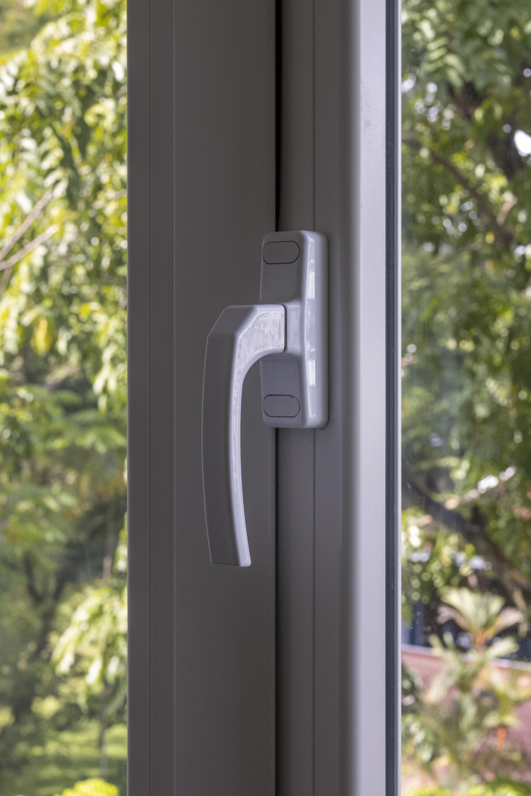 Detailed view of aluminium Euro profile with premium hardware and smooth finish