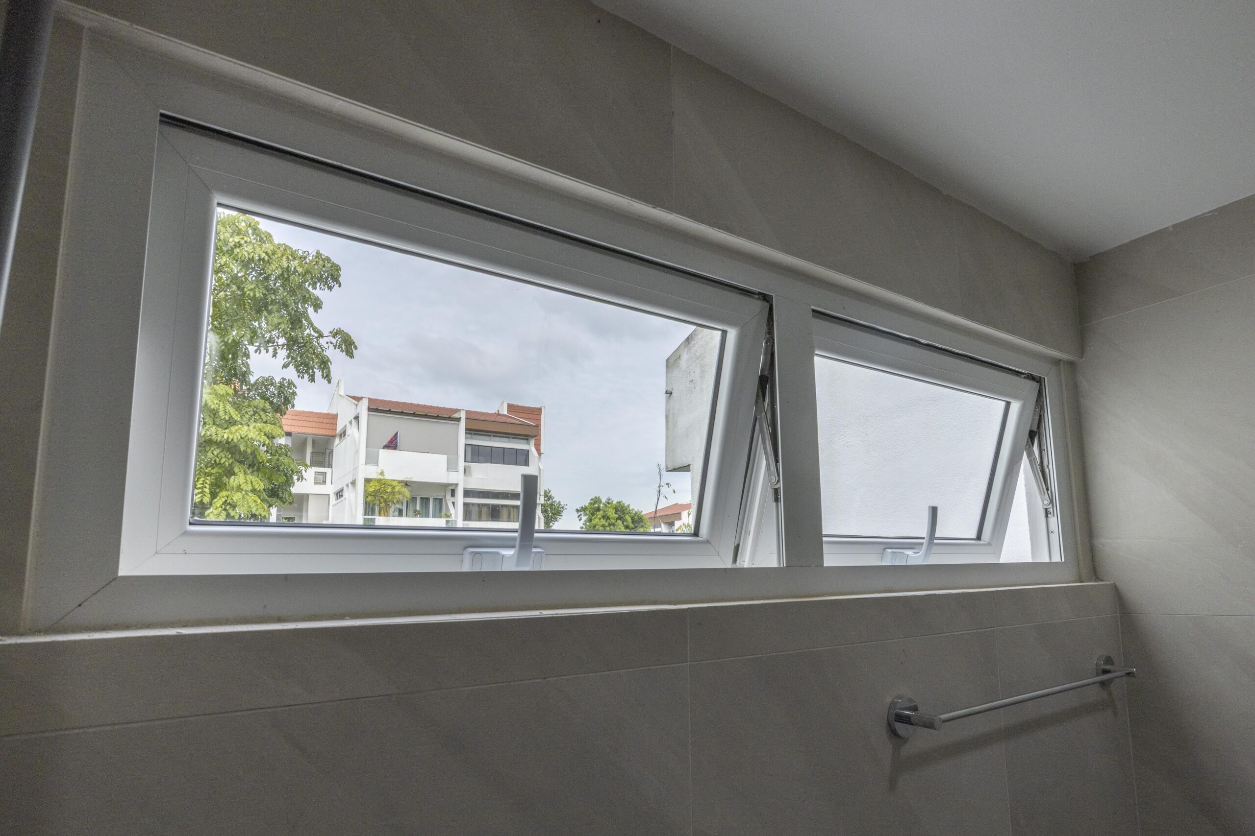 Interior view of installed Euro profile windows