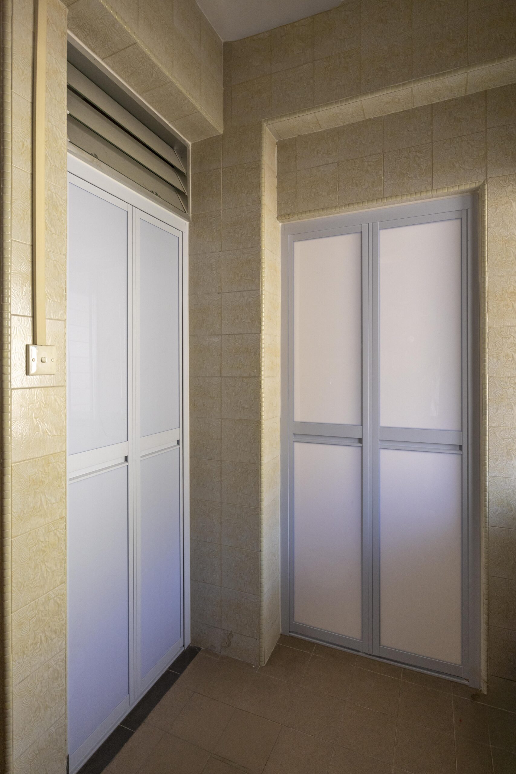 Backyard bifold door system.